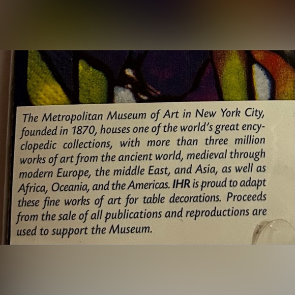 New 16 Paper Napkins Tiffany Museum MOMA 13” x 16” made in Germany - Picture 11 of 14